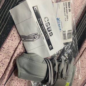 Gray Wrist Brace with Laces